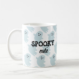 Caneca De Café Bebê Azul Fantasma Halloween Curioso
