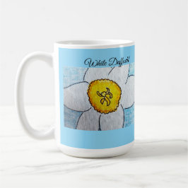 Caneca De Café Bebê Azul Narciso Branco