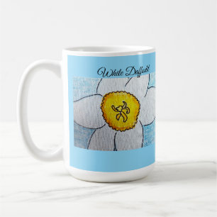 Caneca De Café Bebê Azul Narciso Branco