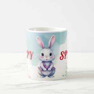 Caneca De Café Bebê Bunny em Primavera