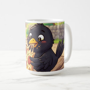 Caneca De Café Bebê de desenho animado melro preto corvo gralha c
