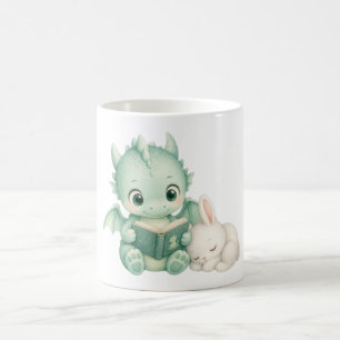 Caneca De Café Bebê Dragão Coelho Livro de Histórias Fofinho Lend