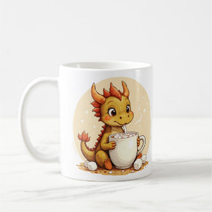 Caneca De Café Bebê Dragão Fofo Chocolate Quente Crianças Kawaii