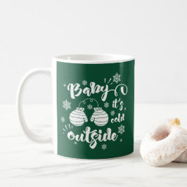 Caneca De Café Bebê está frio lá fora luvas fofas inverno