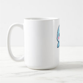 Caneca De Café Bebê Golfinho Azul Kawaii