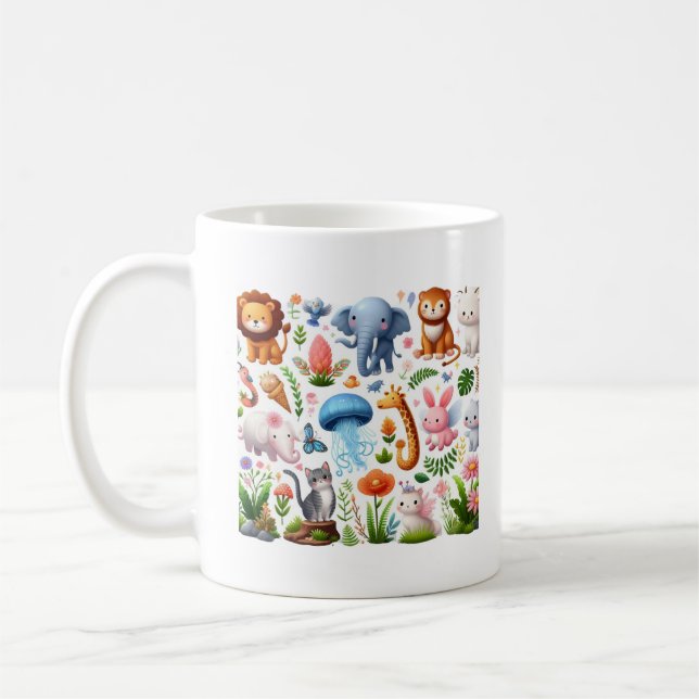 Caneca De Café Bebê Jérsei de Animais Adoráveis (Esquerda)