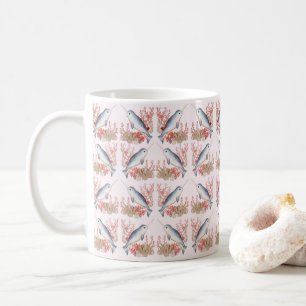 Caneca De Café Bebê lindo Narval conchas oceânicas