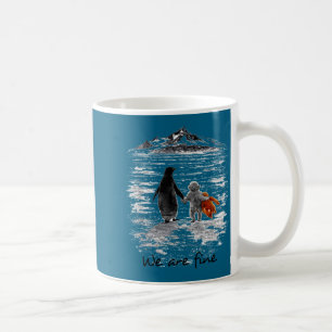 Caneca De Café Bebê macaco soca encontra pinguim niilista e meme