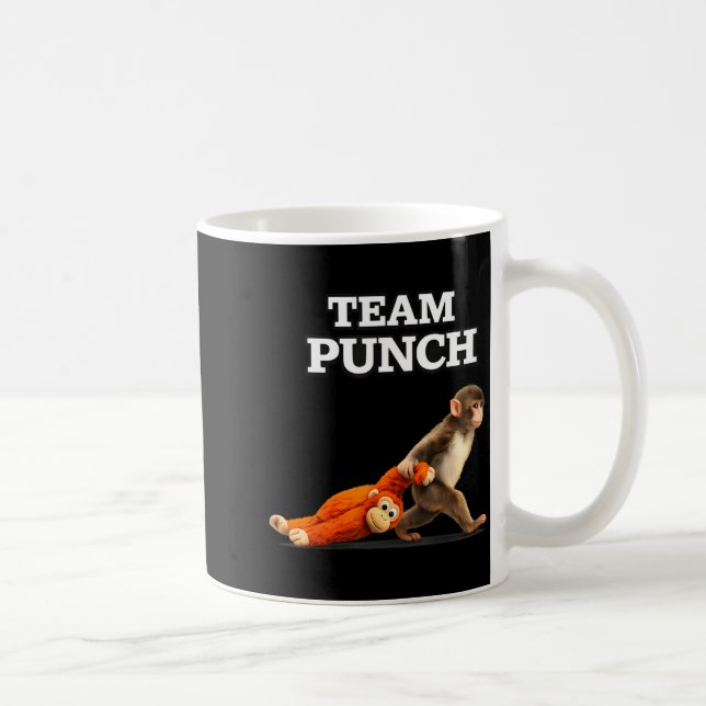 Caneca De Café Bebê macaco soco meme equipe soco 2026  (Direita)