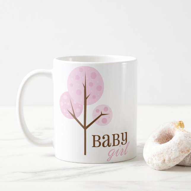 Caneca De Café Bebê Menina (Com Donut)