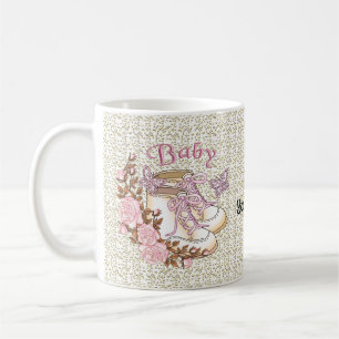 Caneca De Café Bebê Menina Calçados