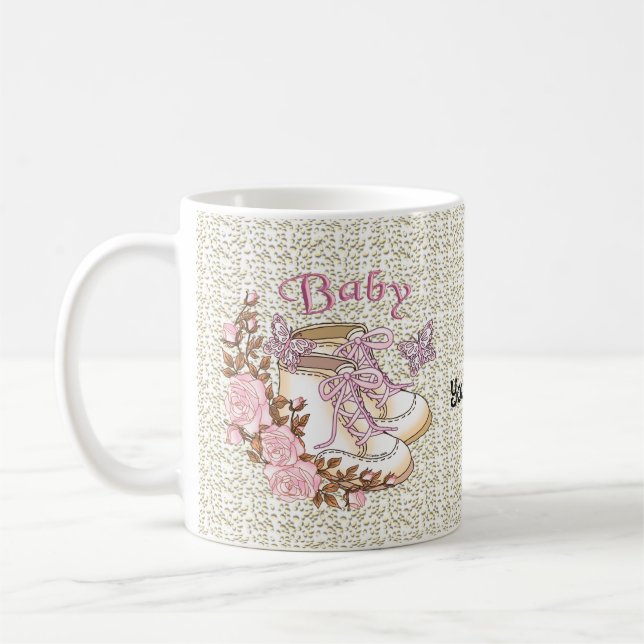 Caneca De Café Bebê Menina Calçados (Esquerda)