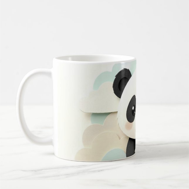 Caneca De Café Bebê Panda Dobrado | Origami Fofo  (Esquerda)