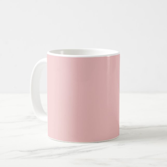 Caneca De Café Bebê rosa (cor sólida) (Frente Esquerda)