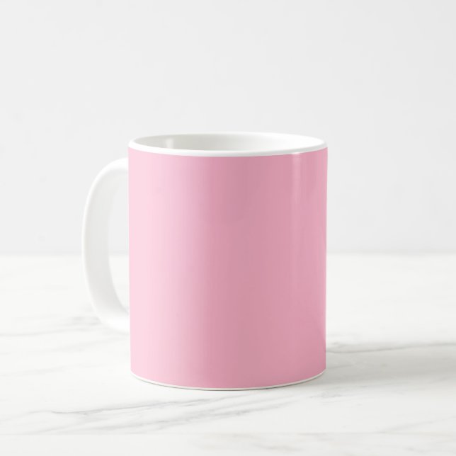 Caneca De Café Bebê rosa (cor sólida)  (Frente Esquerda)