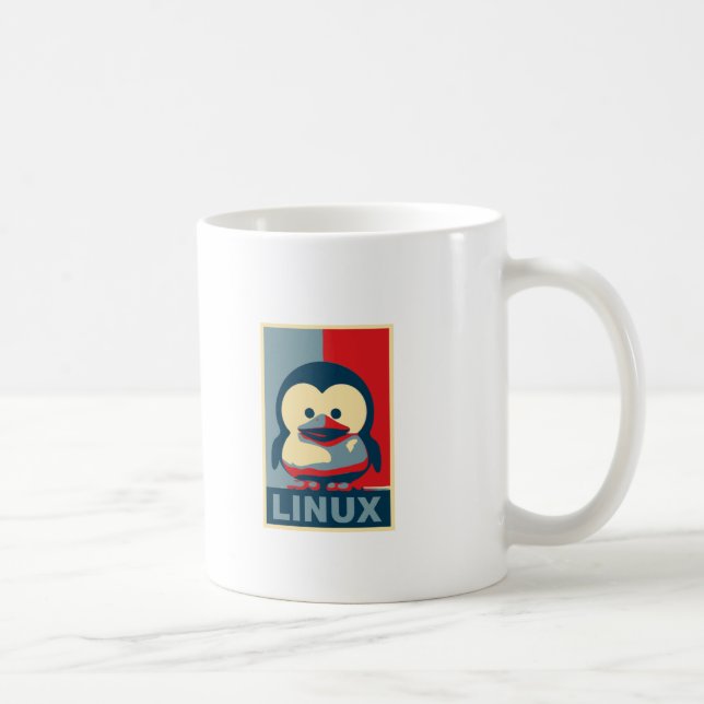 Caneca De Café Bebê Tux Linux (Direita)