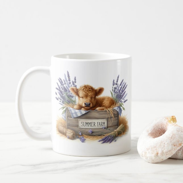 Caneca De Café Bebê Vaca (Com Donut)