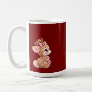 Caneca De Café Bebê Veado Fofo Te Ama – Adorável Fauno da Florest