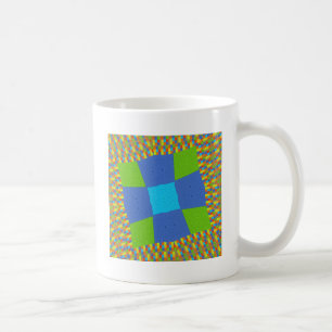 Caneca De Café Bebê verde-verde-azul-verificado