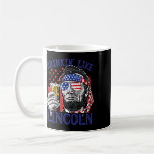 Caneca De Café Bebendo Como Lincoln 4 De Julho Abraham Abe Amer