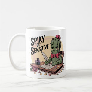 Caneca De Café Bebendo de cactus no deserto bonito com citação de