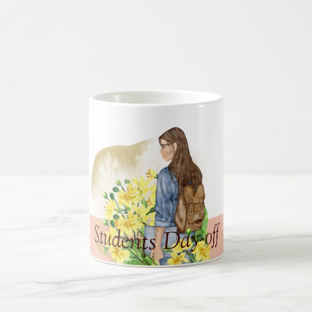 Caneca De Café Bebendo do dia dos estudantes (Centro)