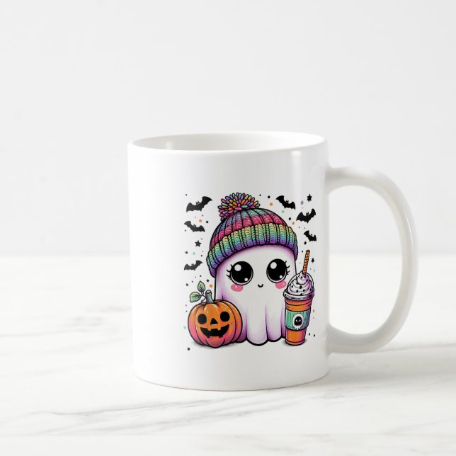 Caneca De Café Bebendo Fantástico Café Latte Ghost Boo Hallowe (Direita)