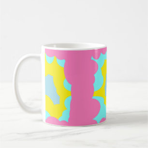 Caneca De Café Bebendo grande e padronizado, cor-de-rosa pálido, 