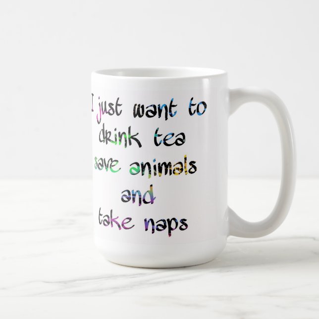 Caneca De Café Beber Animais Salvos De Café Tirem Amante de os an (Direita)