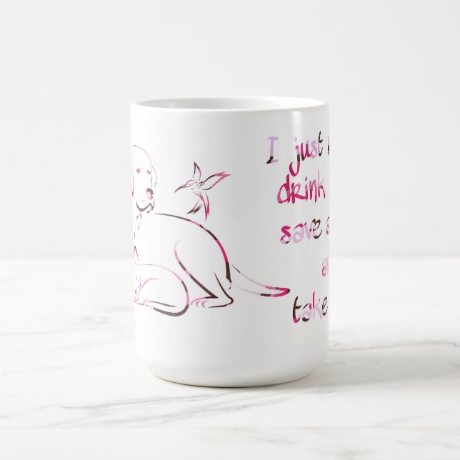 Caneca De Café Beber Animais Salvos De Café Tirem Amante de os an (Centro)