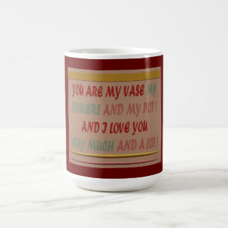 CANECA DE CAFÉ BEBER EM ROMANCE AMOR E ABRAÇOS