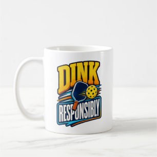 Caneca De Café Beber Responsavelmente Esporte de Pickleball Retro