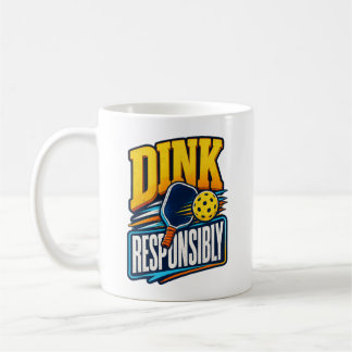 Caneca De Café Beber Responsavelmente Esporte de Pickleball Retro