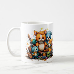 Caneca De Café Bebês Adoráveis E Cujos Cachorros