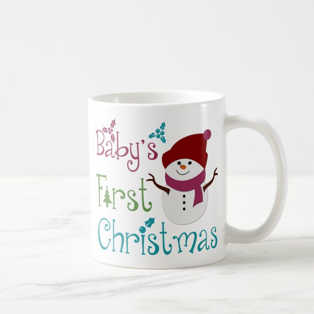 Caneca De Café Bebês Adoráveis Primeiro Natal (Direita)