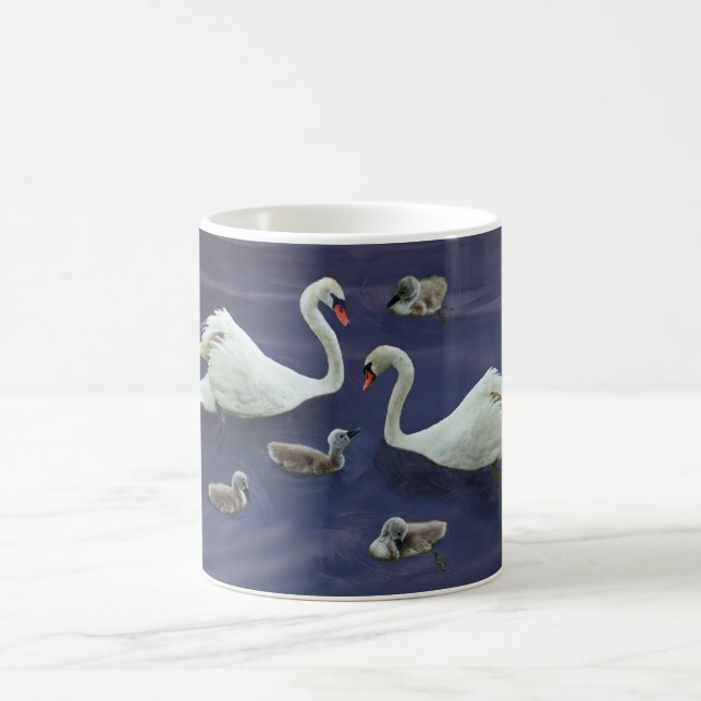 Caneca De Café bebês da família 4 da cisne (Centro)