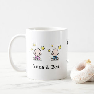 Caneca De Café bebês gêmeos: nós amamos a mamãe caneca,