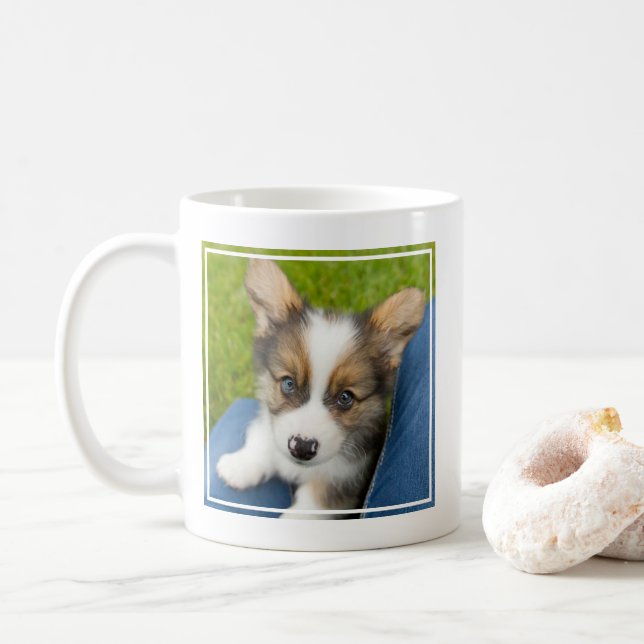 Caneca De Café Bebês Mais Pobres | Baby Corgi no meu colo (Com Donut)