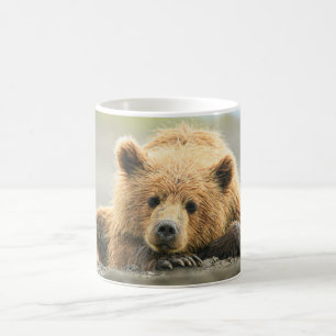 Caneca De Café Bebês Mais Pobres Cubo-Urso-Marrom Costeiro
