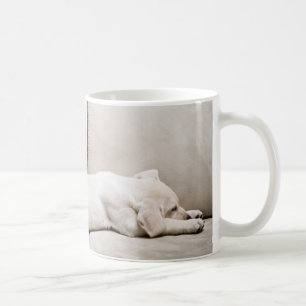 Caneca De Café Bebês Mais Pobres   Labrador Amarelo Sonolento Pup