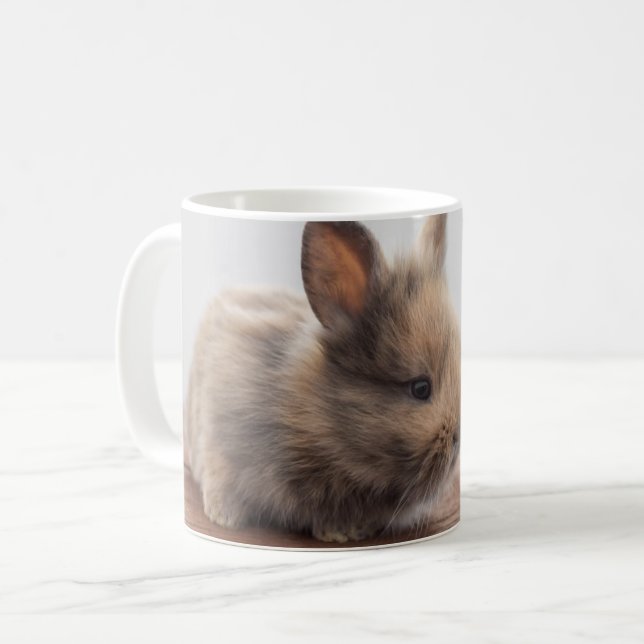 Caneca De Café Bebês Mais Pobres | Pequeno Coelhinho (Frente Esquerda)