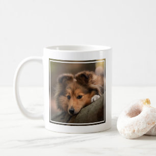 Caneca De Café Bebês Mais Pobres Shetland Sheepdog Puppy