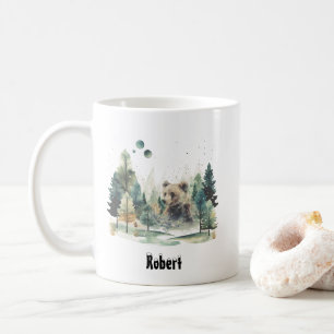 Caneca De Café Bebida Aventura da Floresta de inverno de inverno