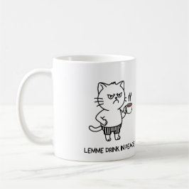 Caneca De Café Bebida em paz Introdução ao café Grumpy Cat Mug