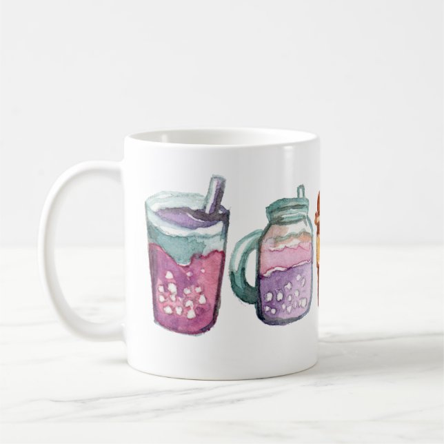Caneca De Café Bebidas Coloridas (Esquerda)