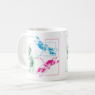 Caneca De Café Bebidas cor-de-rosa-verde-coloridas Coffee Mug