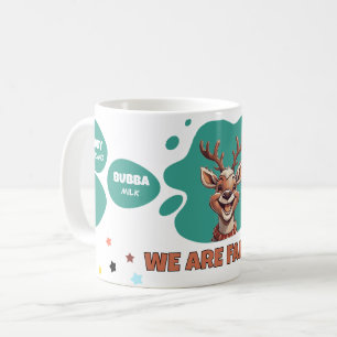 Caneca De Café Bebidas Festivas Familiares De Reindeer Nomes De F