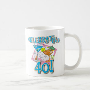 Caneca De Café Bebidas tropicais que comemoram 40