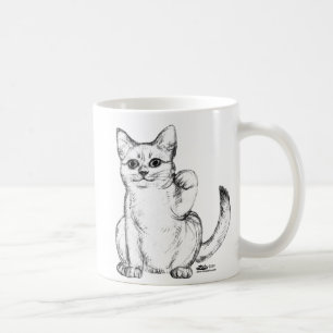 Caneca De Café Beckoning Kitty Cat Maneki Neko