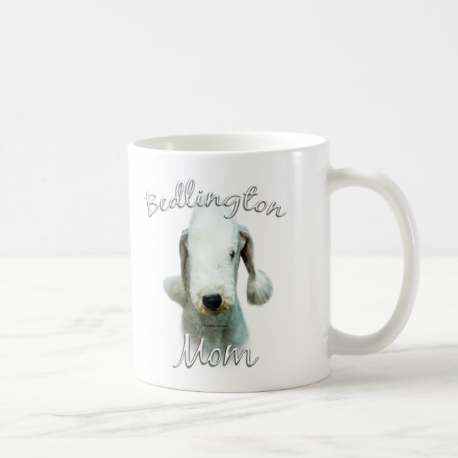 Caneca De Café Bedlington Terrier Mãe 2 (Direita)